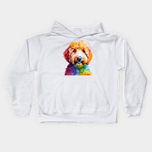 Pop-Art Goldendoodle Impressionism Kids Hoodie